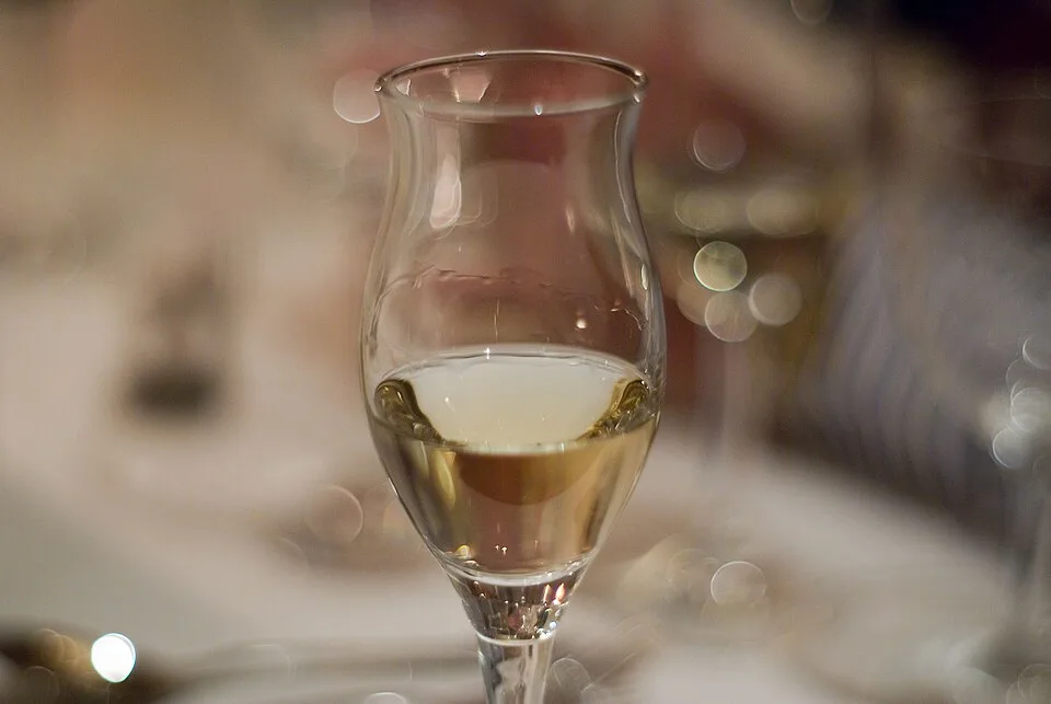 Grappa in a tulip-shaped glass