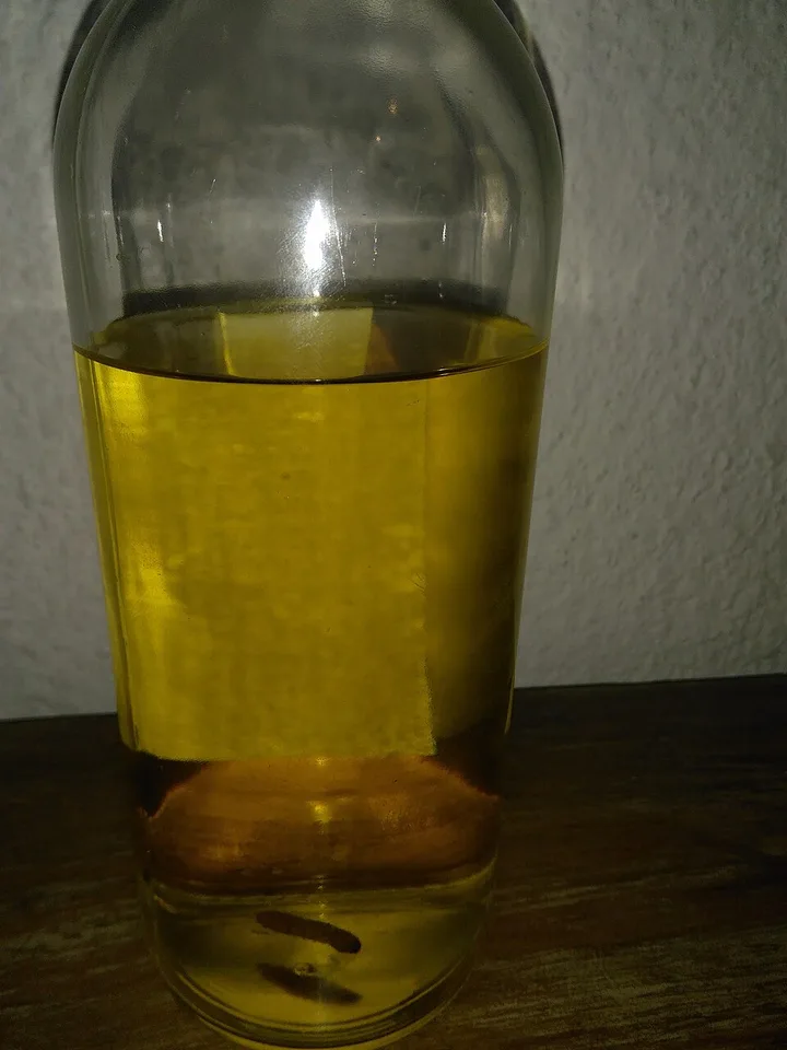 Mezcal with worm (con gusano) — Photo: PetrohsW